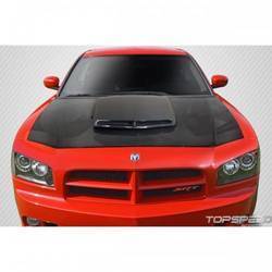 2006-2010 Dodge Charger Carbon Creations TA Look Hood - 1 Piece