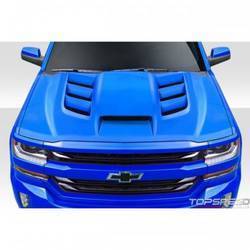 2016-2018 Chevrolet Silverado Duraflex Viper Look Hood - 1 Piece