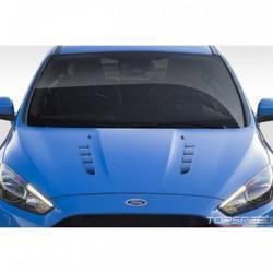 2016-2018 Ford Focus Duraflex RS Look Hood - 1 Piece