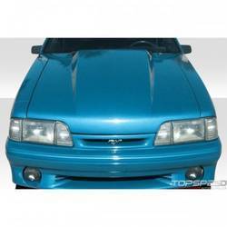 1987-1993 Ford Mustang Duraflex 4 Inch Cowl Hood - 1 Piece