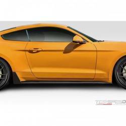 2015-2019 Ford Mustang Duraflex Grid V2 Side Skirts Rocker Panels - 2 Piece