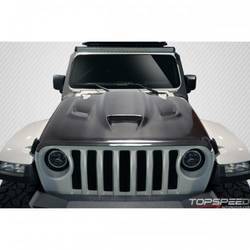 2019-2019 Jeep Wrangler Carbon Creations Hellcat Look Hood - 1 piece