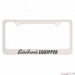 Edelbrock Equipped Chrome License Frame