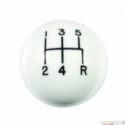 SHFTR KNOB-WHITE 5 SPD(3/8-16)