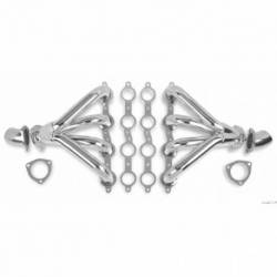 Flowtech Tight Fit Block Hugger Headers - Chrome