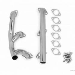 Flowtech Flathead Rear Exit Block Hugger Headers - Stainless Steel