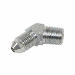 Fitting, 45 Degree, Male -3 AN to Male 1/8 in. NPT, Steel, Chrome, Each