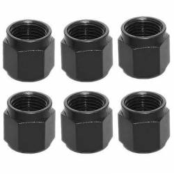 4 AN TUBE NUTS 6PK BLK