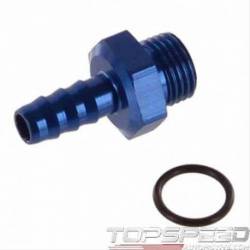 6AN O-RING TO 5/16 BARB BLUE