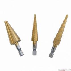 STEP DRILL BIT 3-PIECE SET