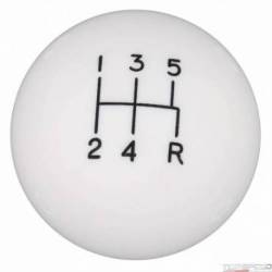 SHIFTER KNOB 5 SPD WHITE 16MM