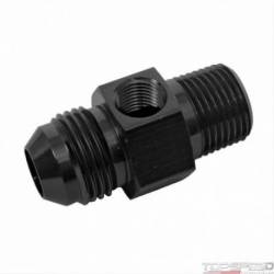 -8 3/8in. NPT ADAPTER W/PORT BLK