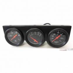 BLACK 2 5/8IN. TRIPLE GAUGE KIT WITH