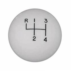 SHIFTER KNOB 4 SPD WHITE 16MM