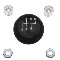 SHIFTER KNOB 6 SPD BLACK 16MM