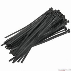 ZIP TIES 100 12in.RELEASABLE BLK