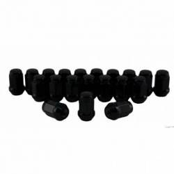 C1707B-SET 12mm 1.5 Bulge Acorn Lug Nuts Black 3/4 Hex 20
