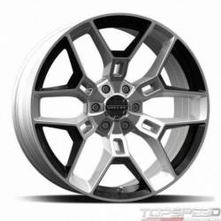 CS45 - 20 x 9 in. - 6 x 135 12mm Offset - Chrome Powder with Black Inserts