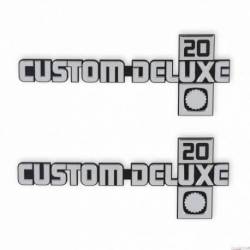 C/K Fender Badge Pair - Custom Deluxe 20