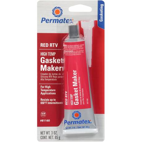 High-Temp Red RTV Silicone Gasket, 3 oz